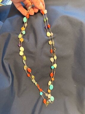 MARGO MORRISON - Multicolored Beaded Layered Necklace - Vibrant Stone Mix